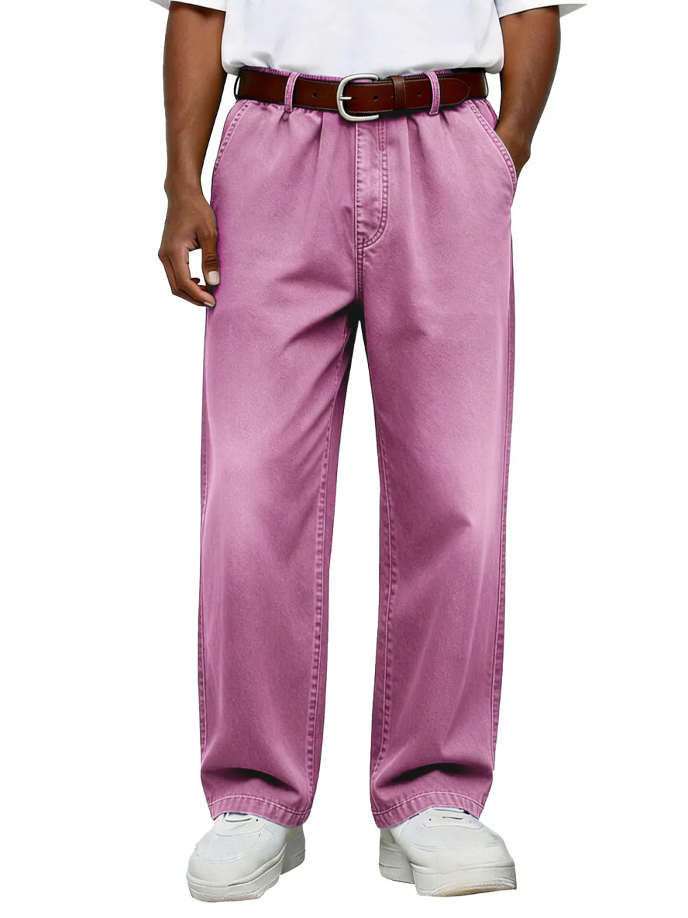 Textured Relaxed Fit Trousers