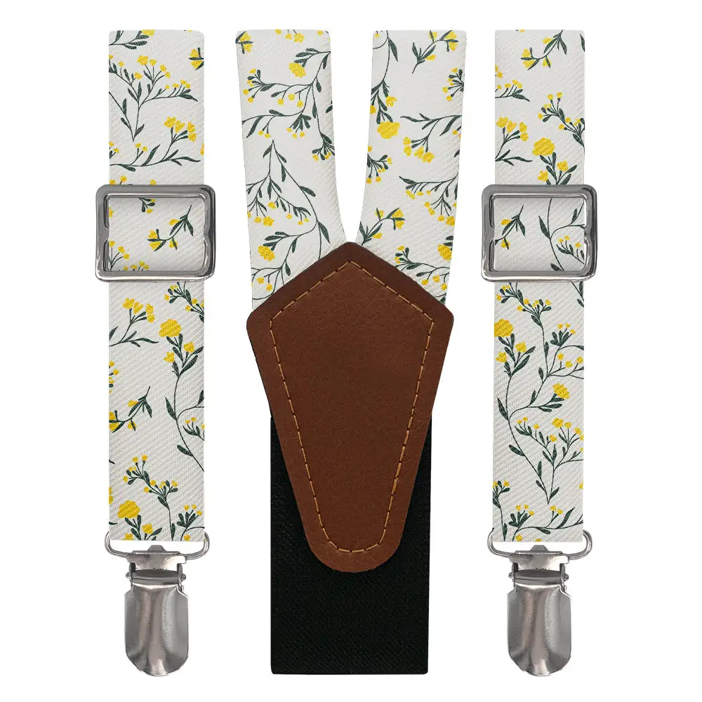 Folksy Floral Pattern Suspenders