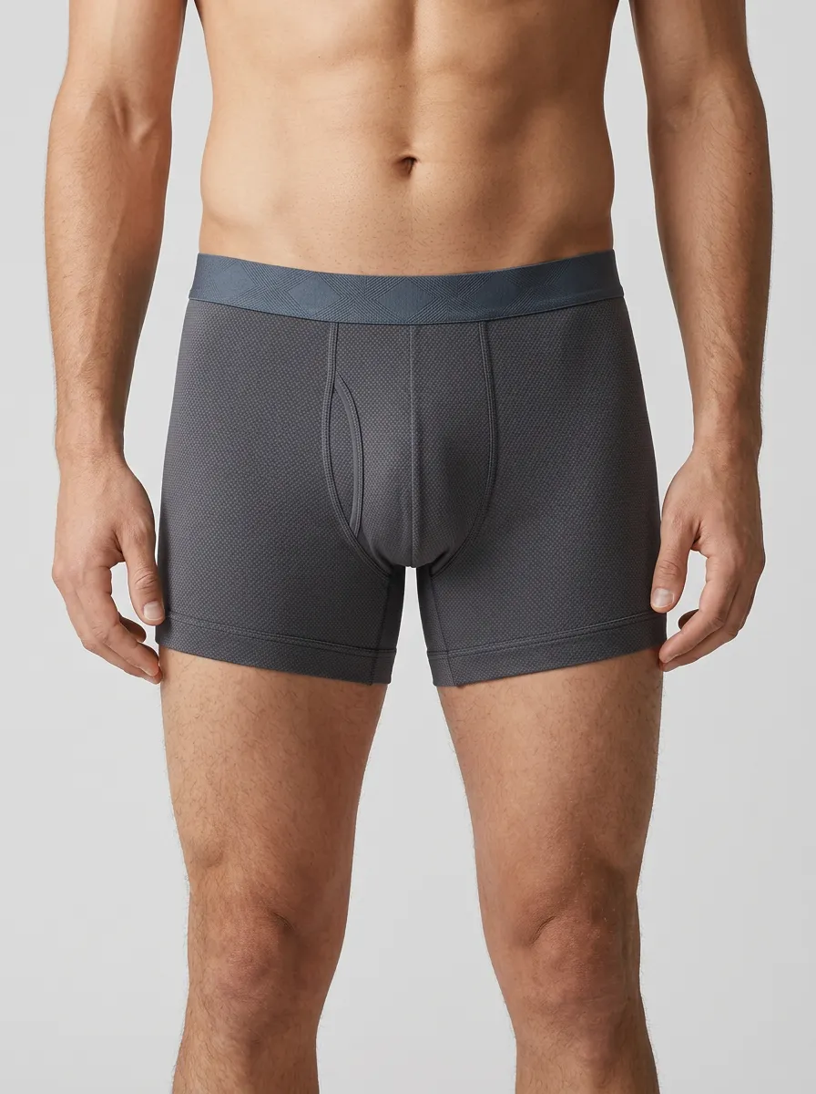 Urban Textured Performance Athletic Core Style Men's Boxer Briefs