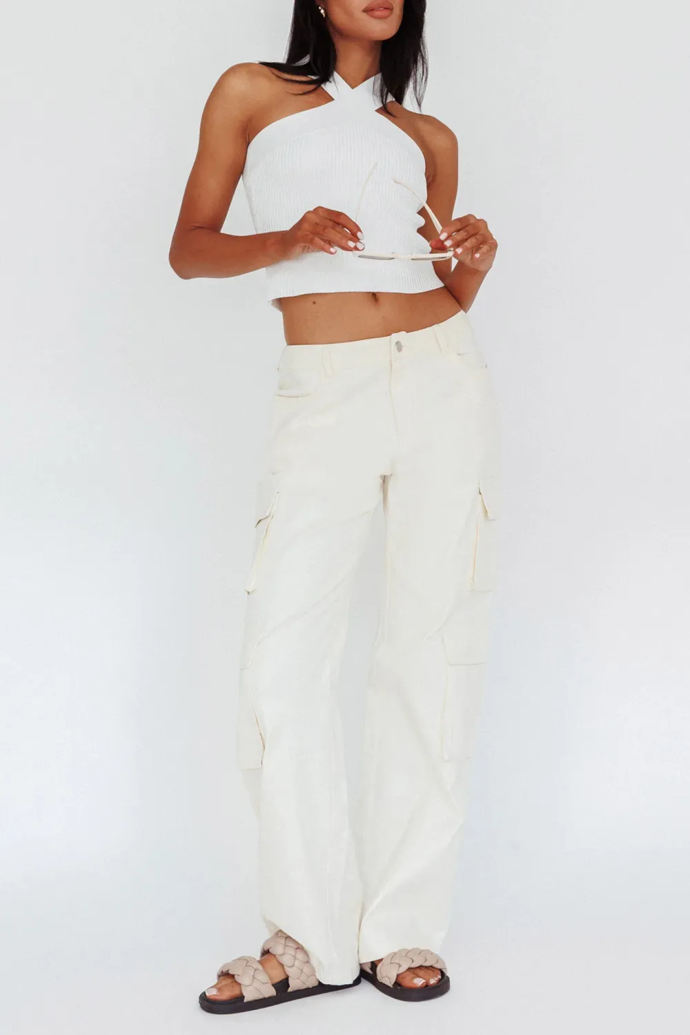 Women's Multi-Pocket Cargo Style Loose Trousers