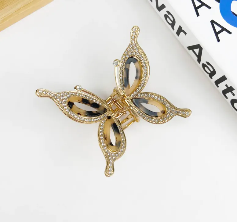 Butterfly Rhinestone Hair Claw Clip