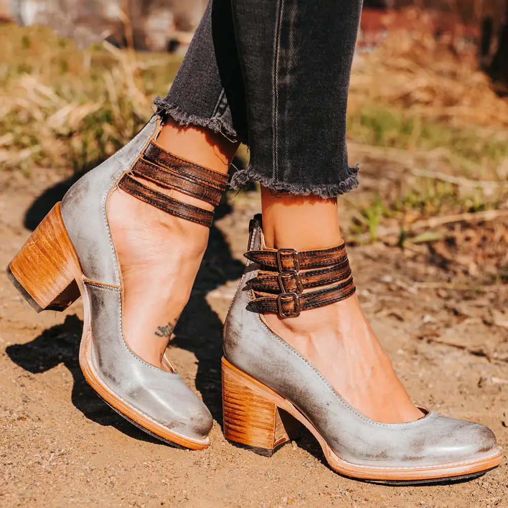  Block Heel Strap Shoes Apparel