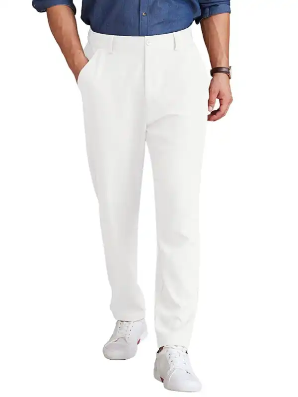 Classic Solid Color Chino Pants