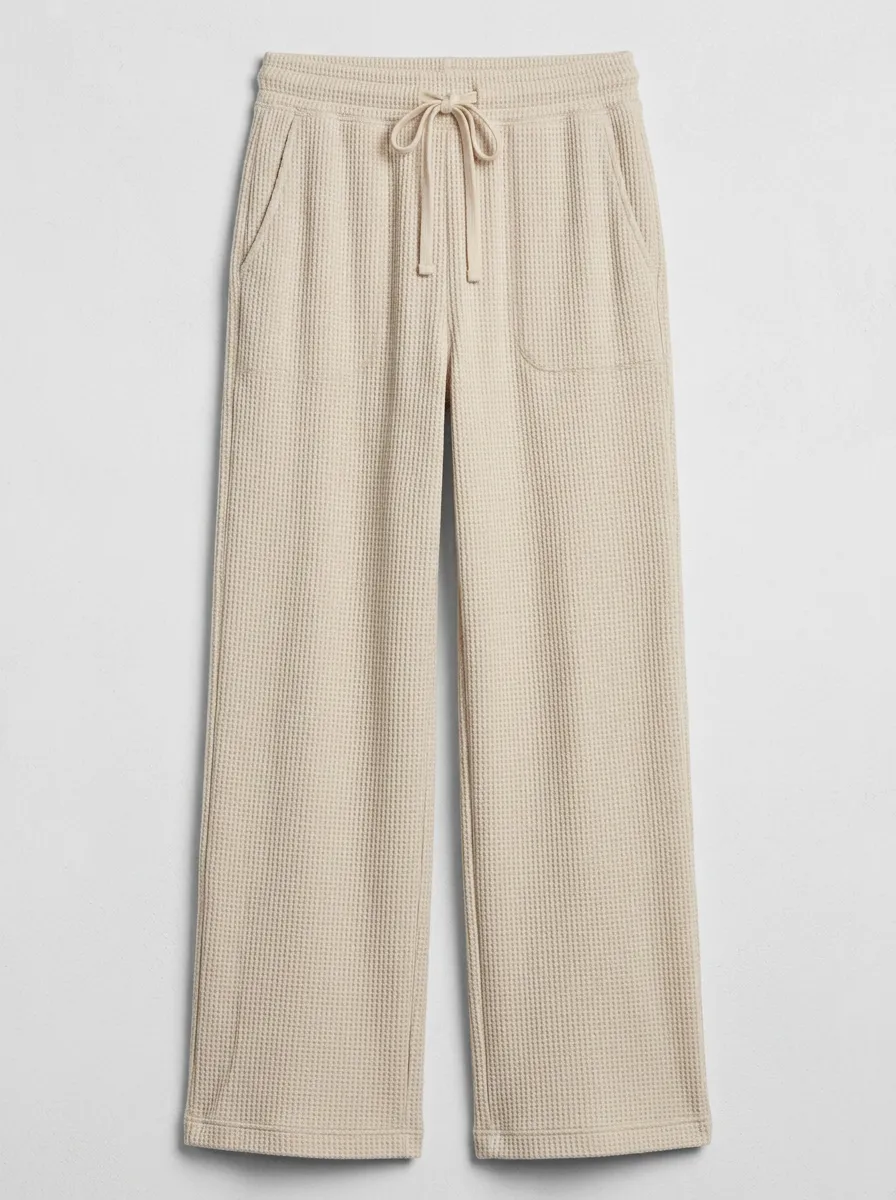 Women's Relaxed Drawstring Waffle Lounge Pants