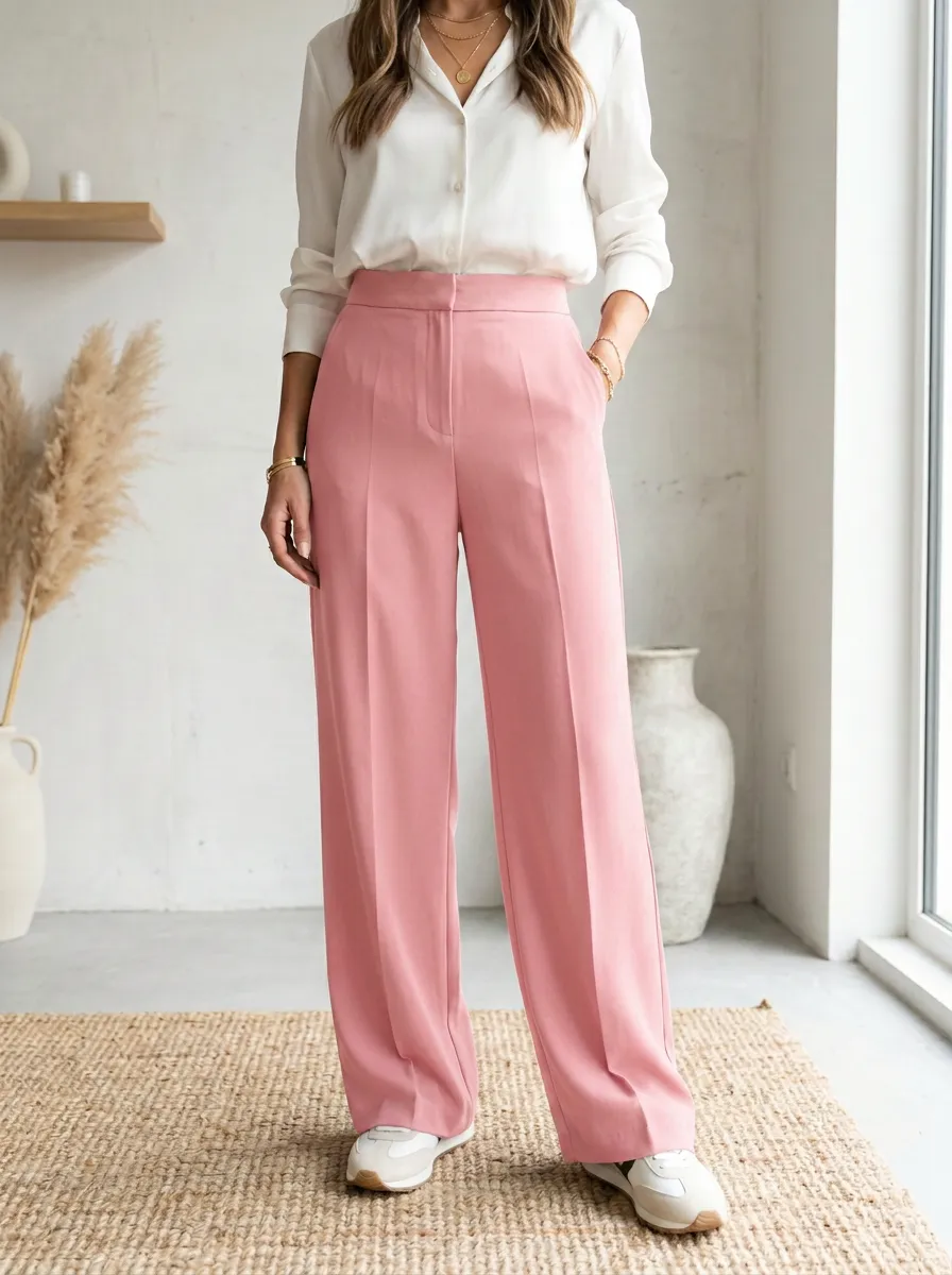 Tailored Minimal Women's Wide-Leg Trousers