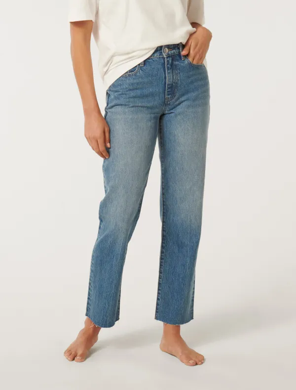Ankle Straight Jeans