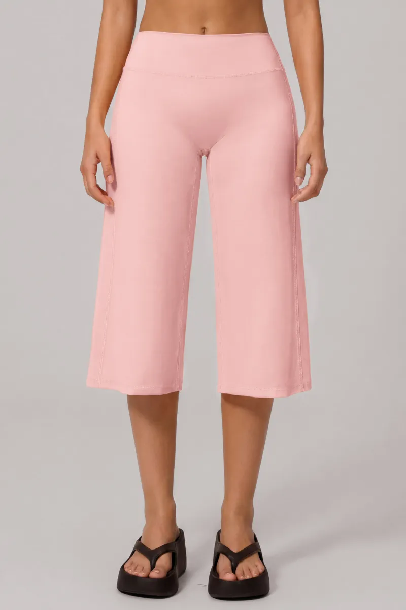 Wide-Leg Capri Trousers