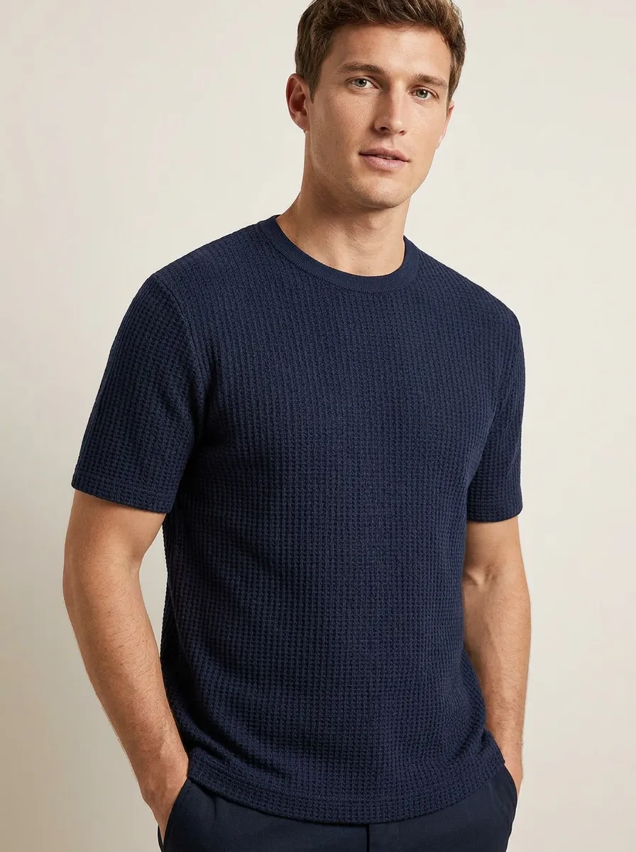 Men's Relaxed Comfort Waffle Knit T-Shirt