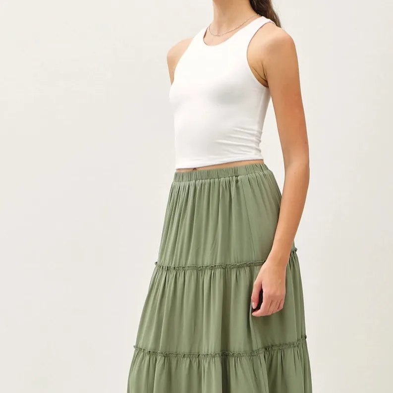 High Neck Cropped Tank - Off