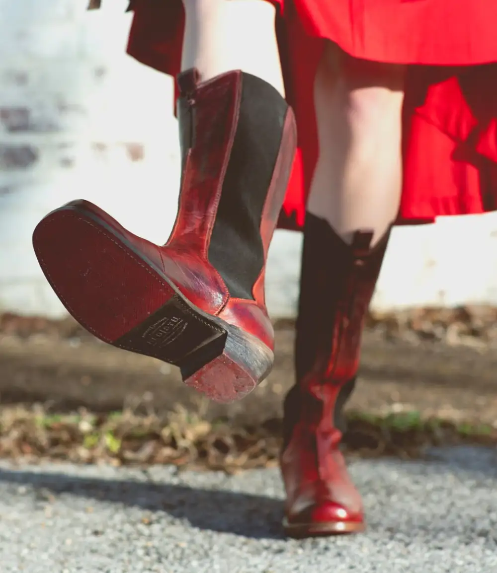 Square-Toe Pull-Tab Western Boots