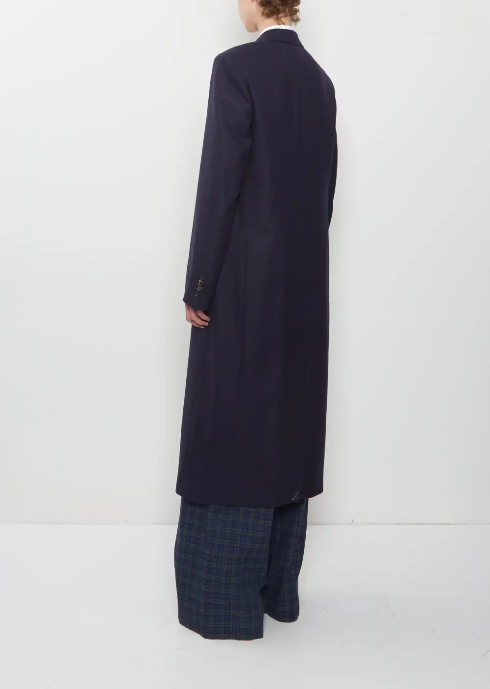 Women's Classic Wool Flannel Double Breasted Longline Coat