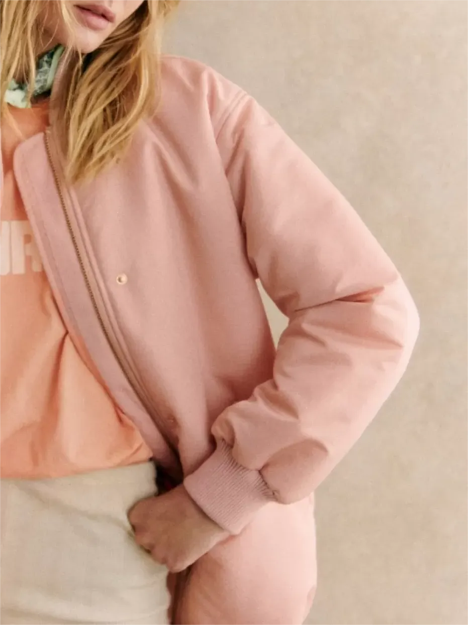 Ribbed Collar Coat