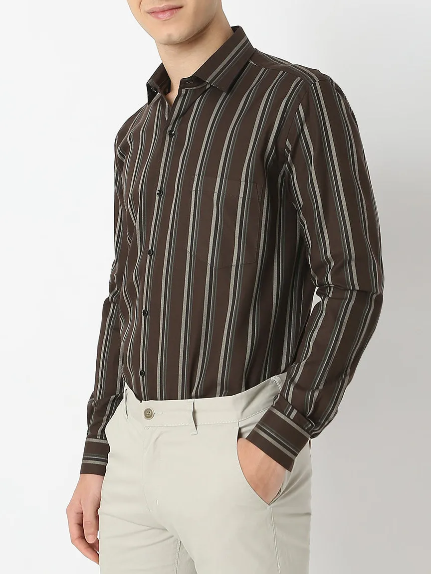 Striped Slim Fit Men's Formal Shirt