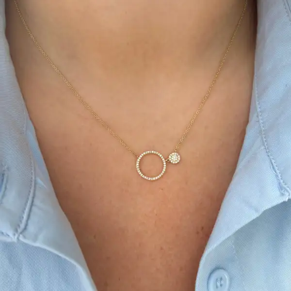 Contemporary Delicate Classic Diamond Necklace