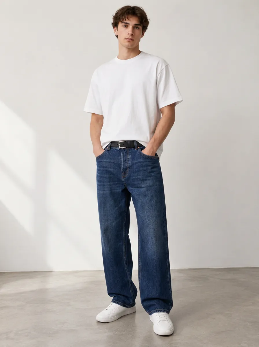 Men's Roomy Loose Denim Jeans
