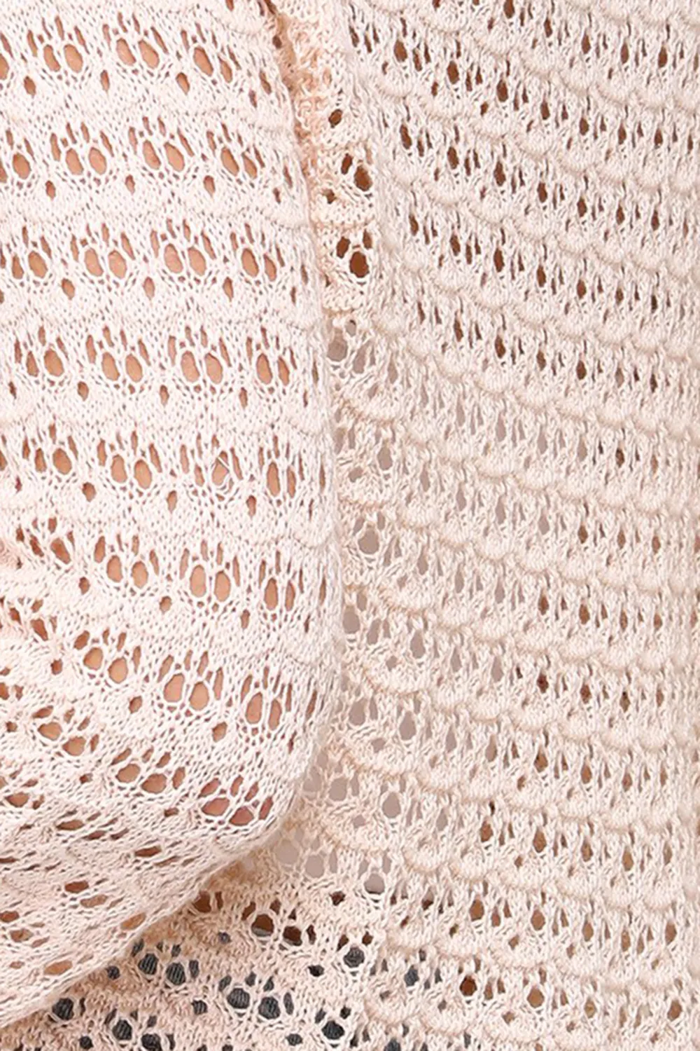 Daily Blush Pink Pointelle Knit Cropped Cardigan