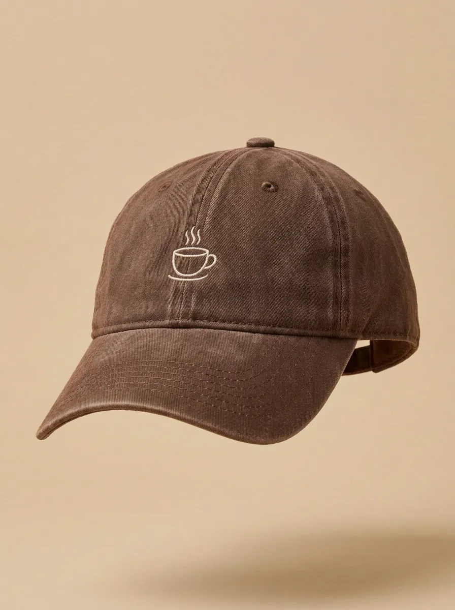 Classic Coffee-Lover Embroidered Minimal Unisex Baseball Cap