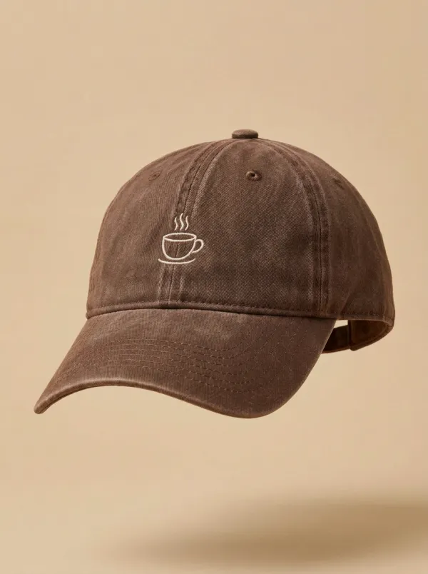 Classic Coffee-Lover Embroidered Minimal Unisex Baseball Cap