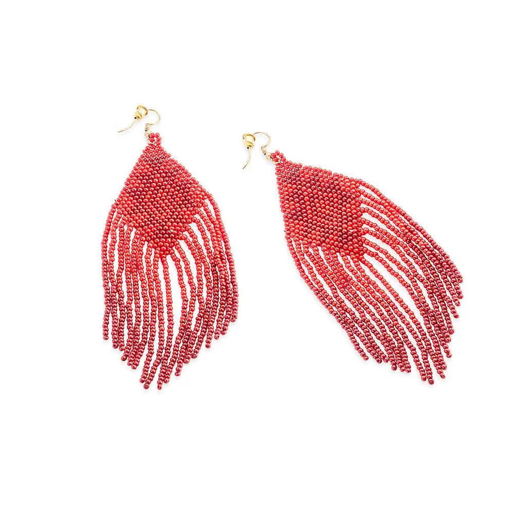 Layered Playful Artful Beaded Earrings