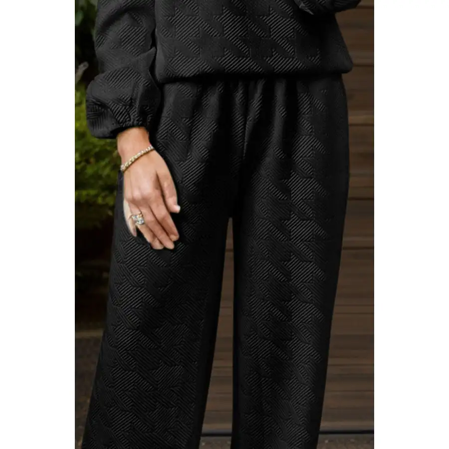 Sleeveless Round Neck Long Sleeve Top and Pants Set