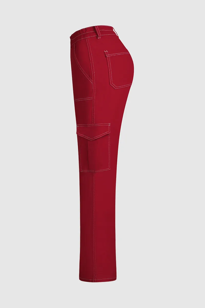 Flap Pocket Zip Fly Jeans