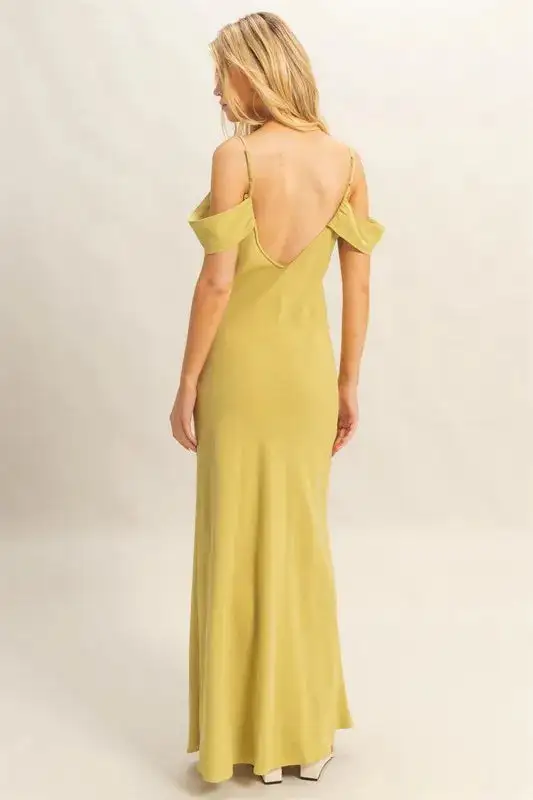 Elegant Flattering Fit Cami Maxi Dress