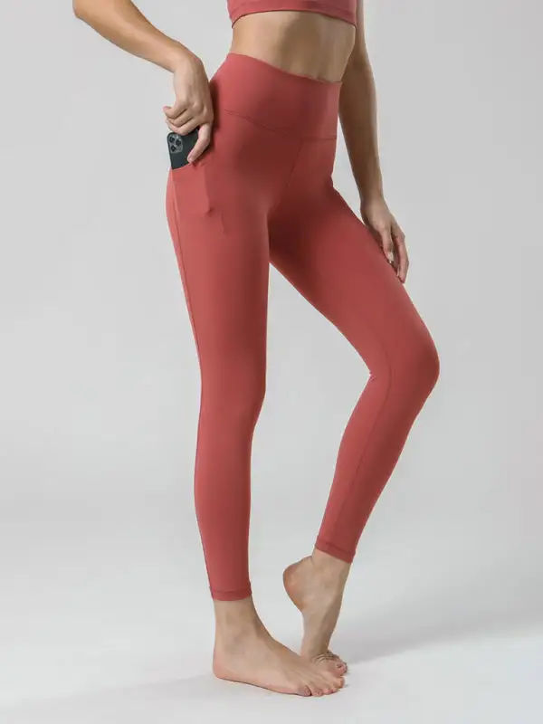 Sided Brushed Yoga Ninth High Waist Pants