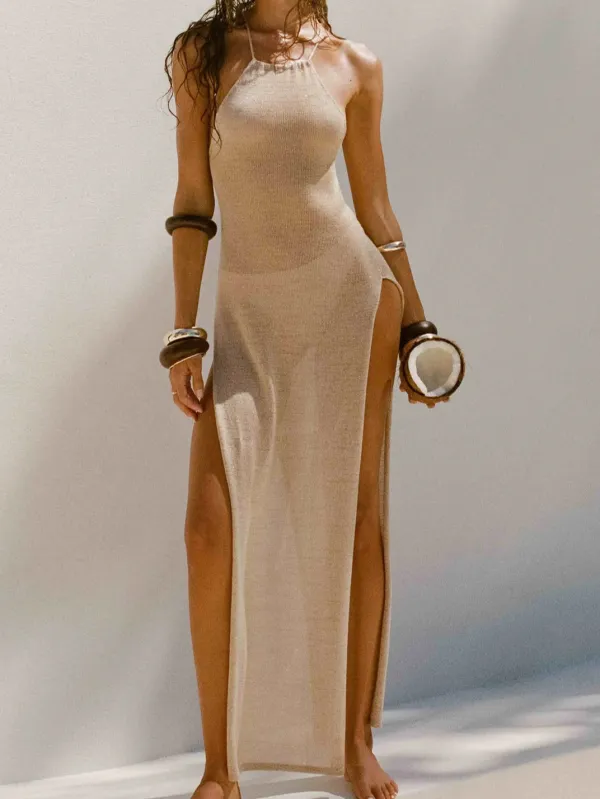 Women's Slit Beach Maxi Dress