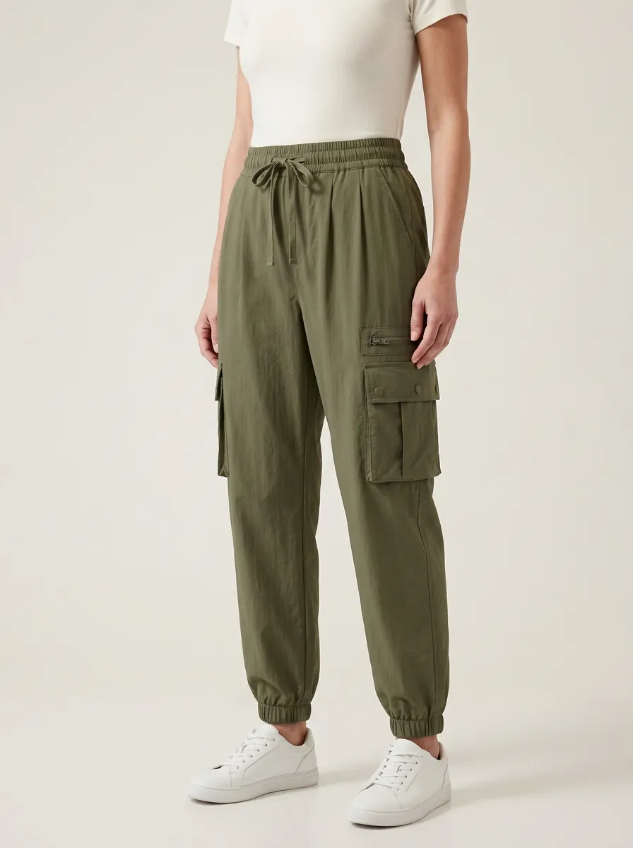 Elastic-Waist Outdoor Casual Breathable Cargo Pants