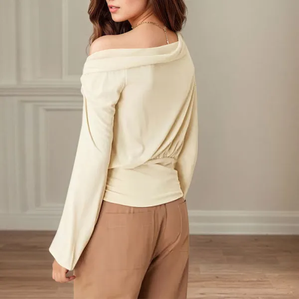 Contemporary Fitted Asymmetrical Blouse