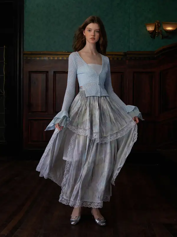 Relaxed Movement Everyday Casual Lace Skirt