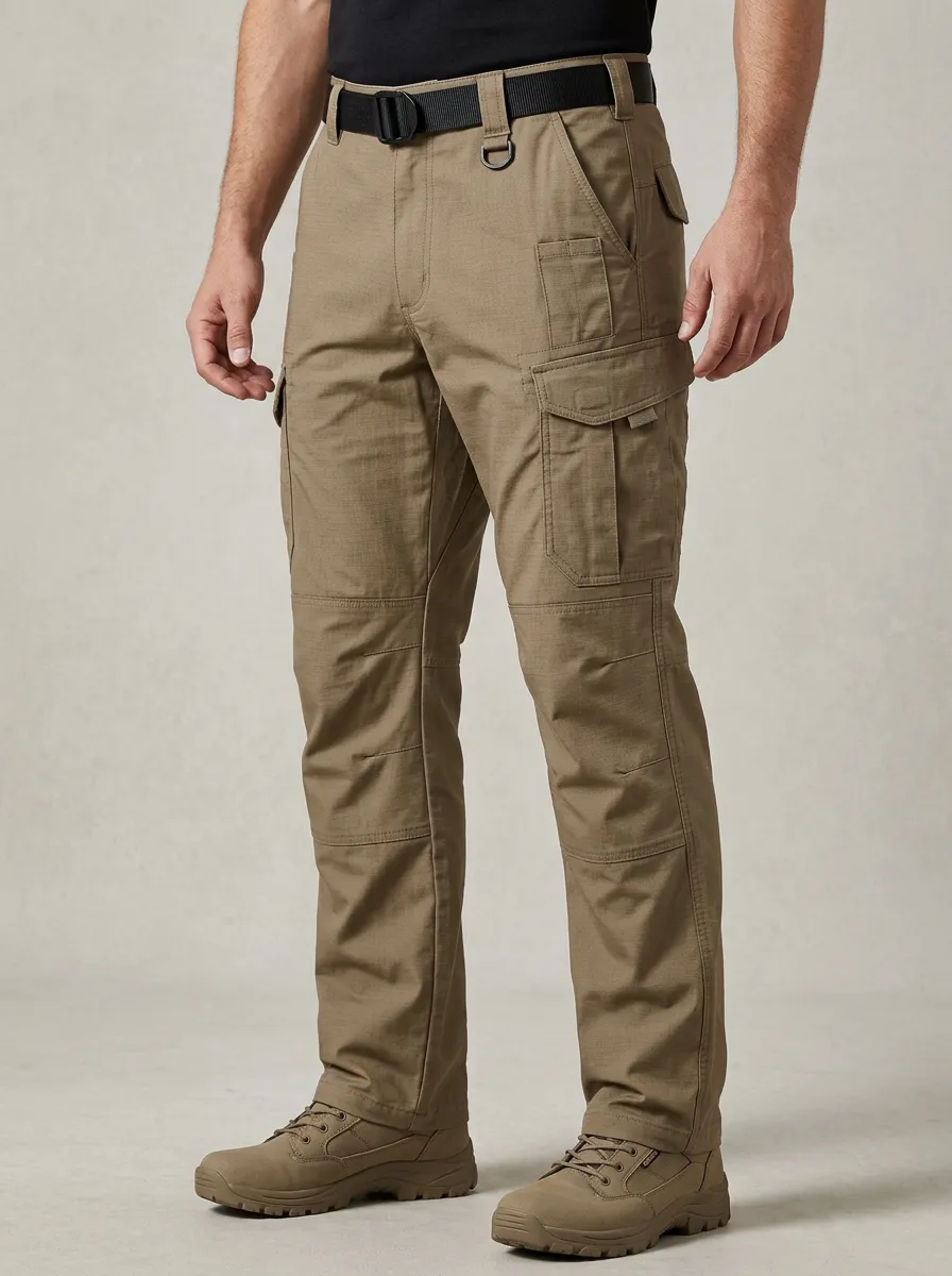 Minimal Textured Men's Multi-Pocket Waterproof Tactical Cargo Pants