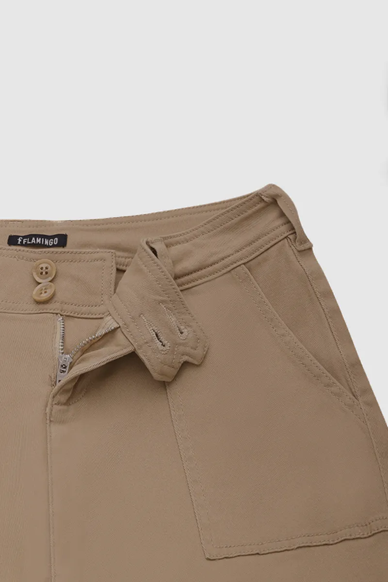 Solid Slant Pocket Low Rise Flare Jeans