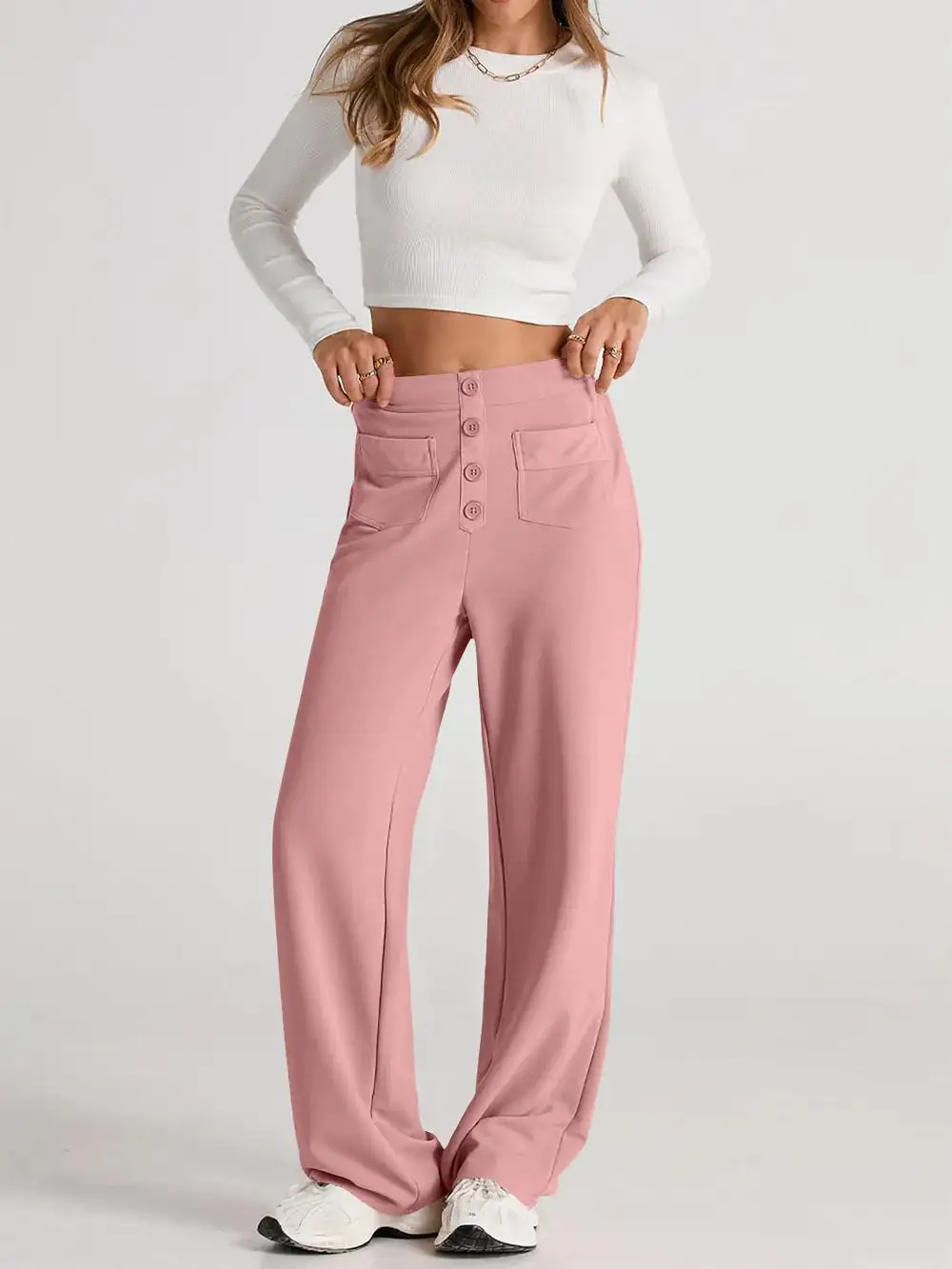 Wide Leg Comfort Fit Pants