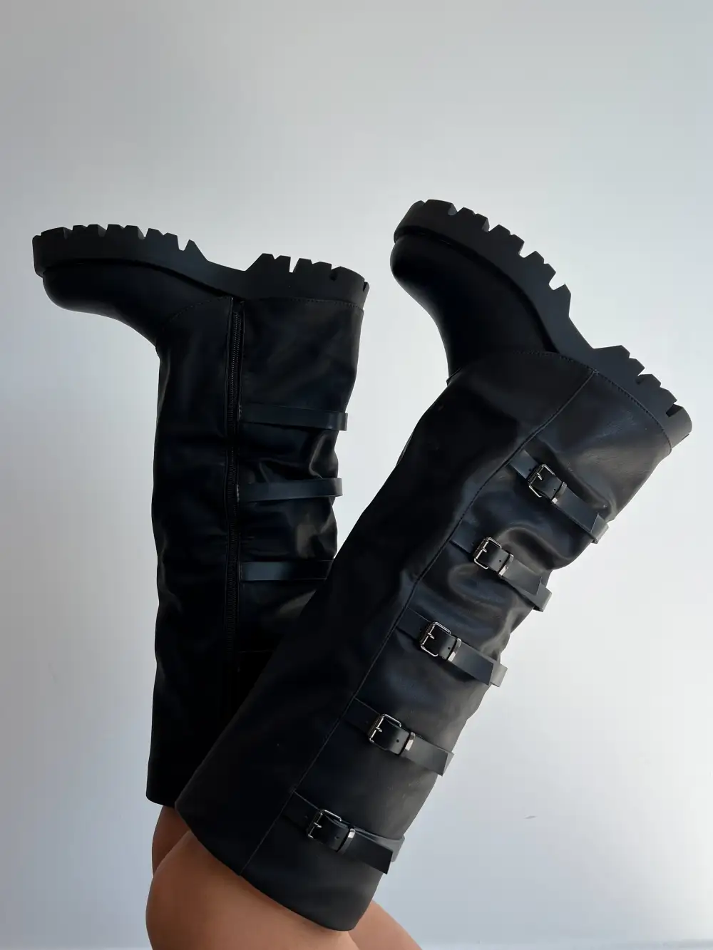 Chunky Buckle Festival Boots