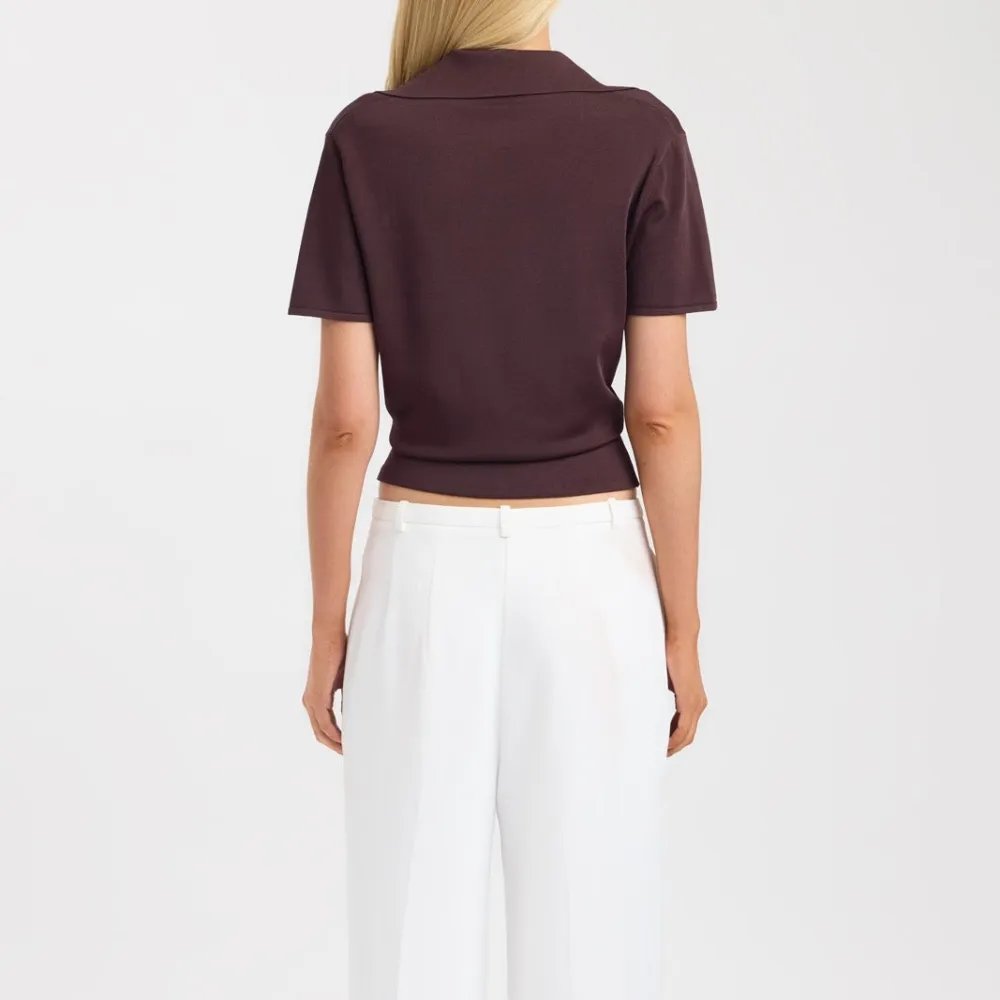 Refined Short Sleeve Women's Polo Top