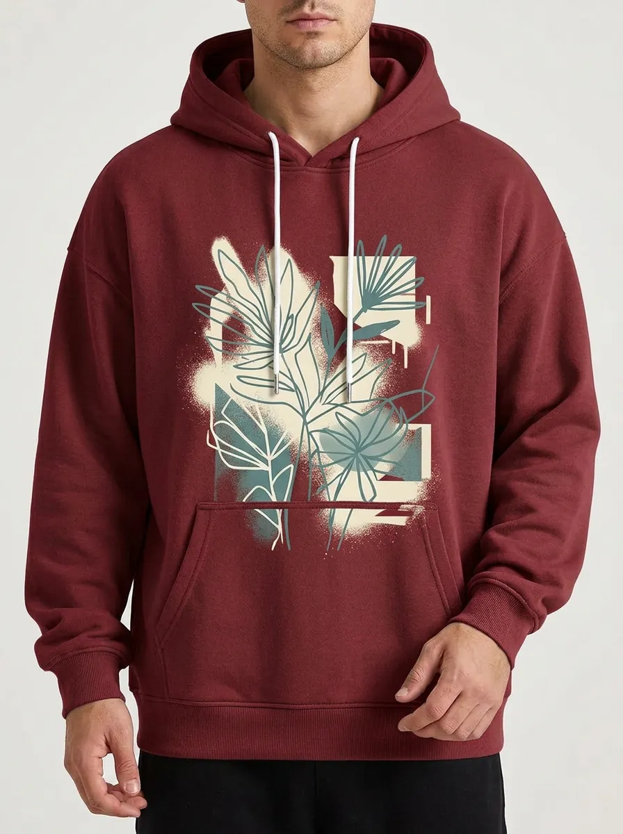 Unisex Botanical Nature Lover Tropical Leaf Hoodie