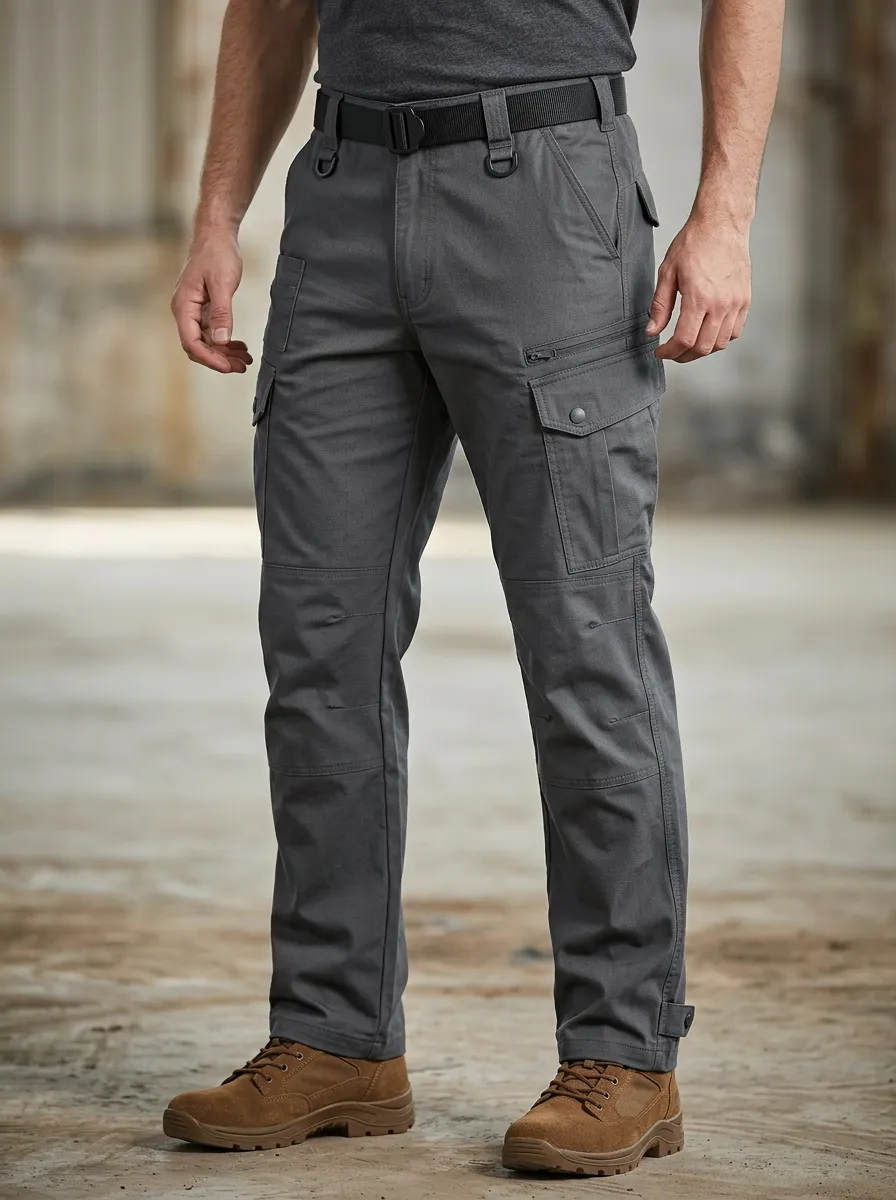 Minimal Neat Men's Multi-Pocket Waterproof Tactical Cargo Pants