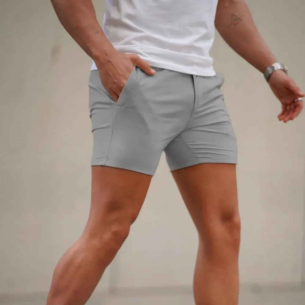 Men's 5 Inch Casual Stretch Slim Fit Chino Shorts