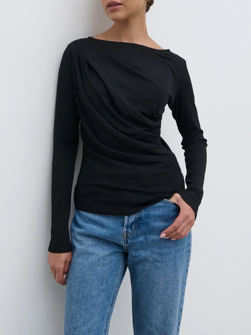 Semi-Sheer Jersey Top