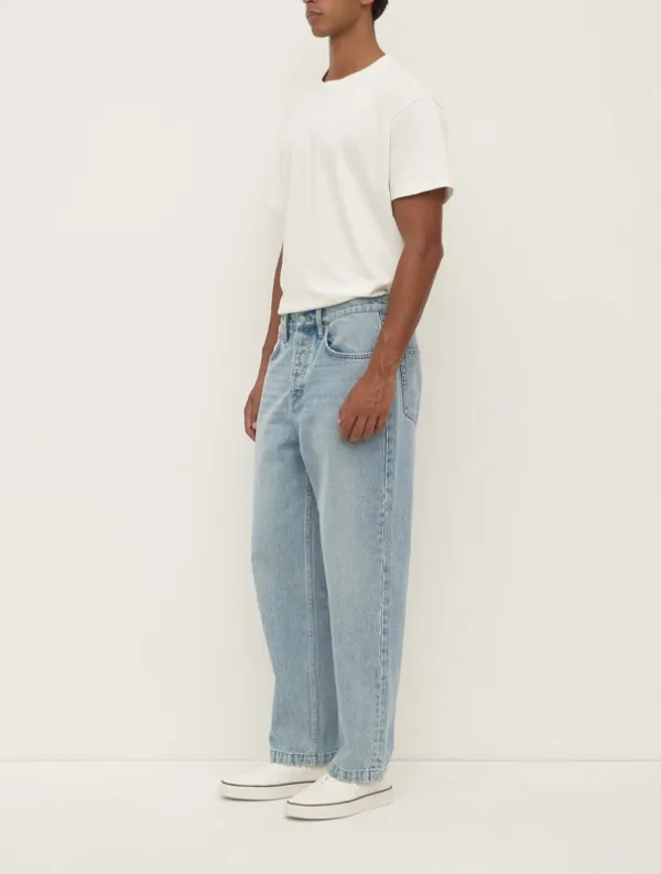 Faded Indigo Relaxed Fit Jeans