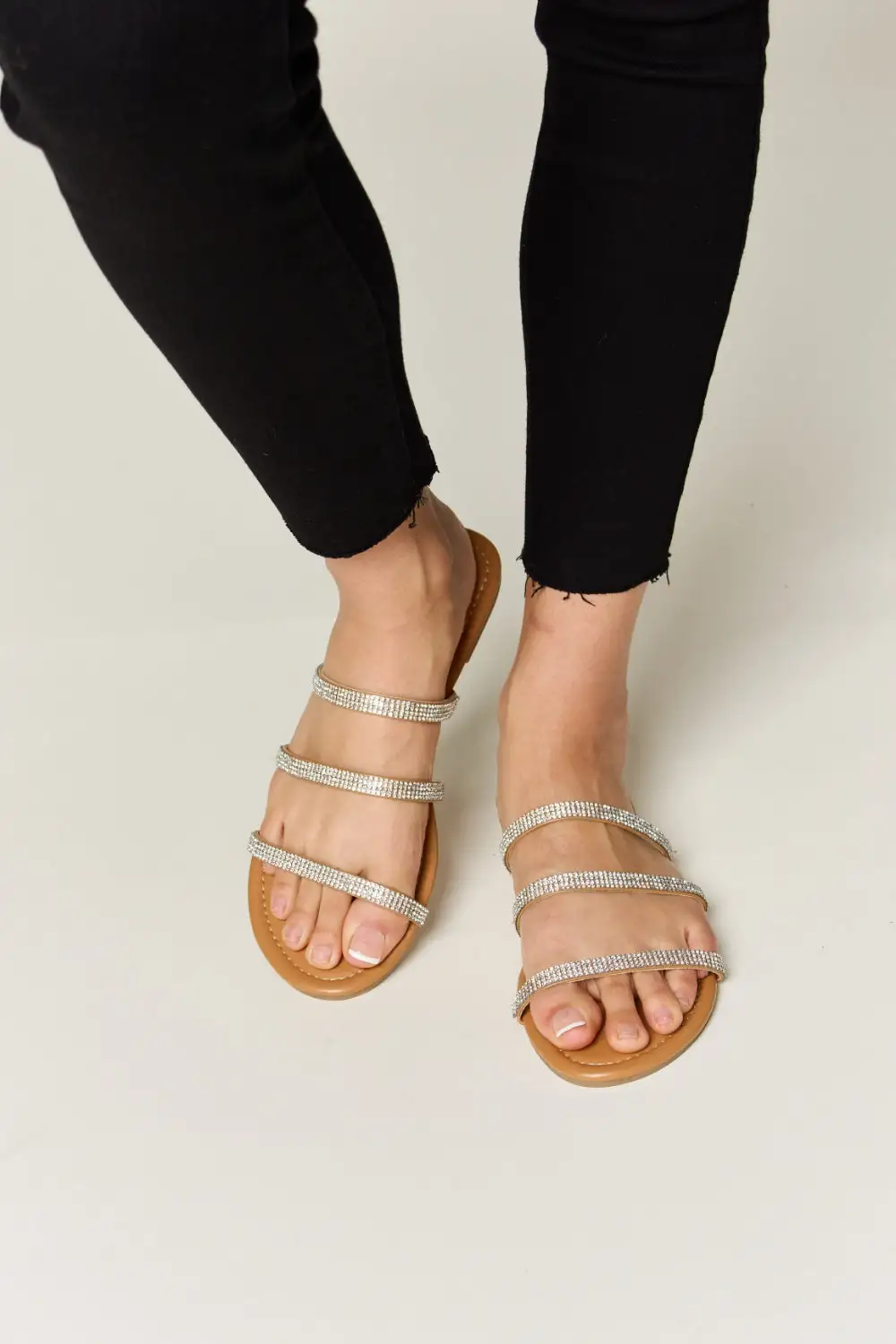 Rhinestone Flat Sandals