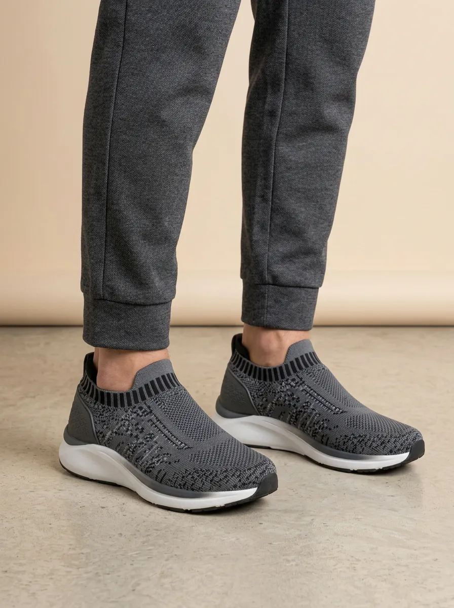 Unisex Casual Sporty Knit Pattern Print Sneakers