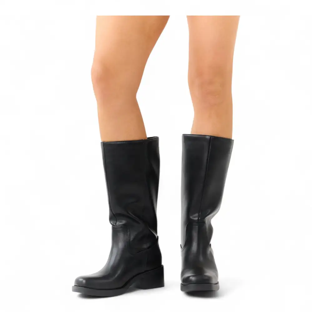 Belvin Square Toe Block Heel Tall Boot