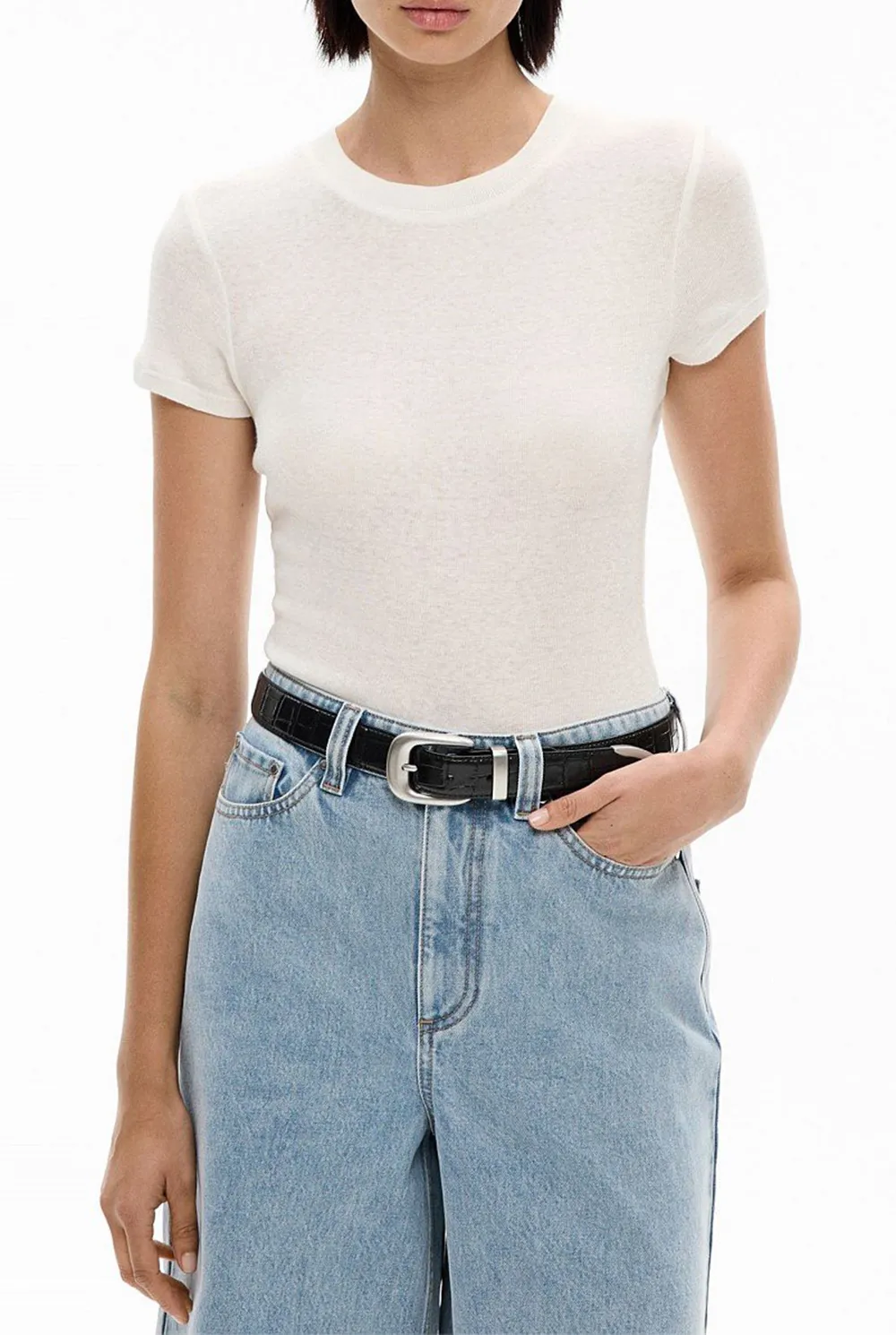 Knitted Rib T-Shirt
