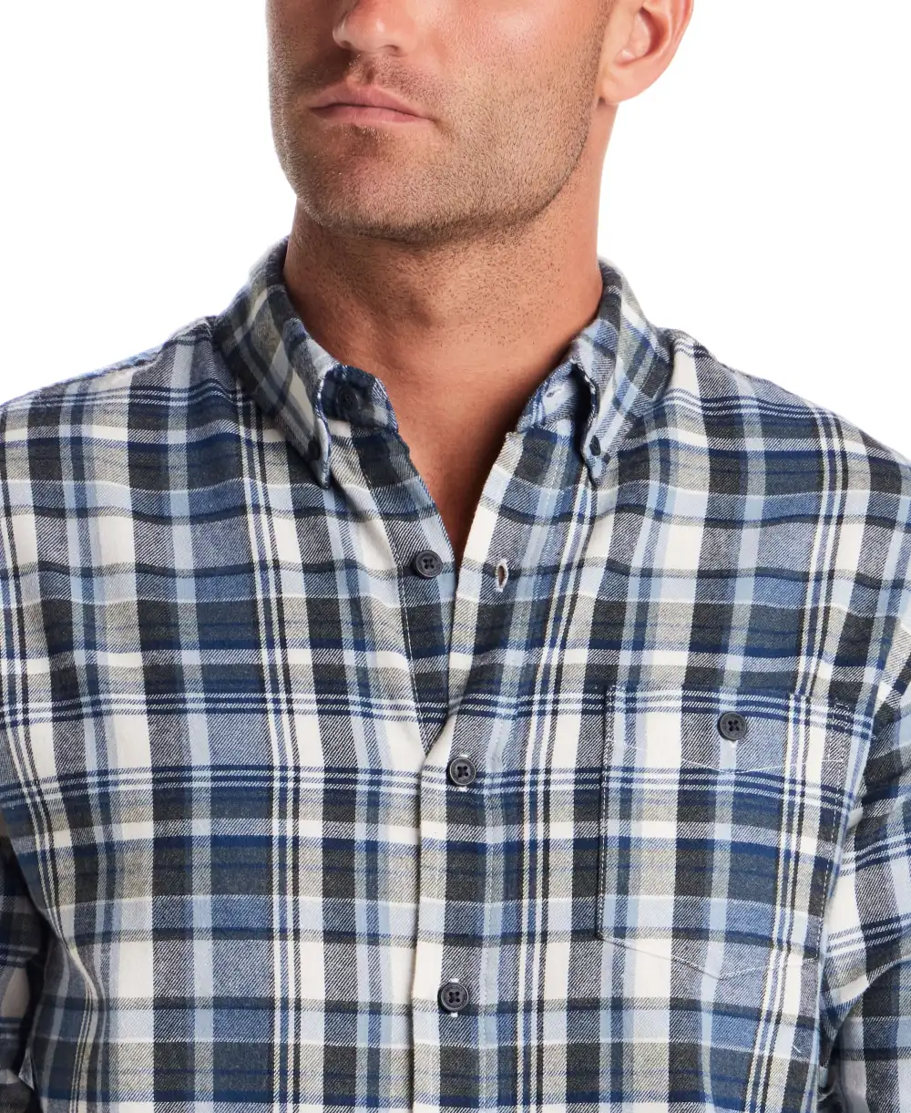 Men's Easy Fit Plaid Flannel Brushed Shirt