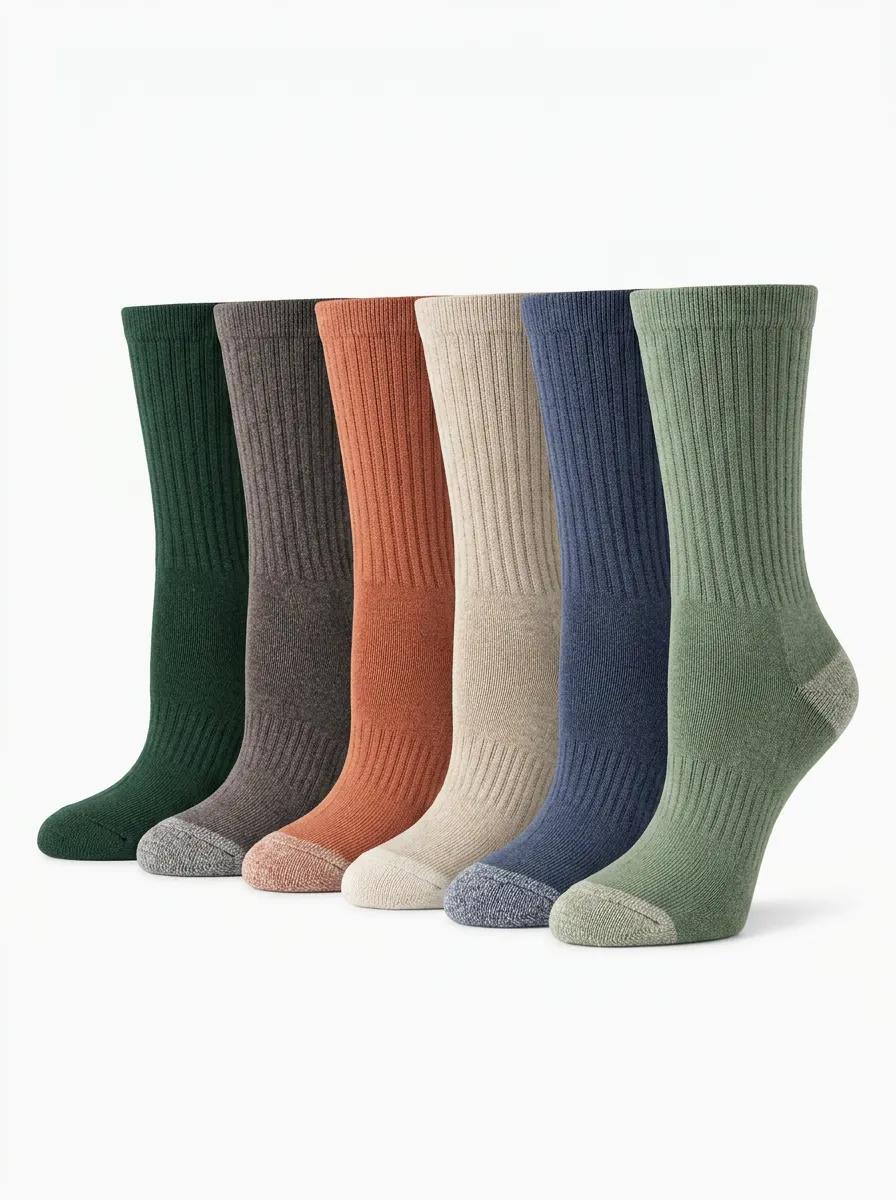 Cushioned Cotton Blend Six-Pair Crew Sock Pack