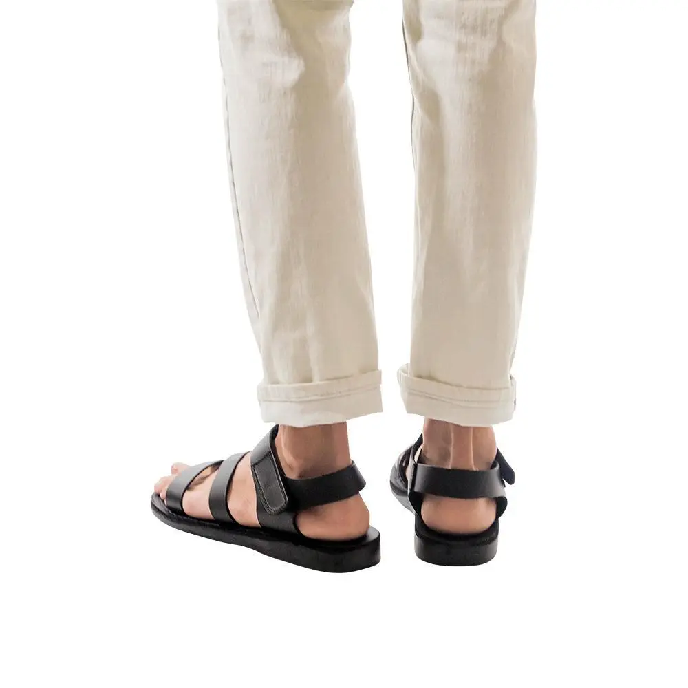 Leather Velcro Strap Sandals