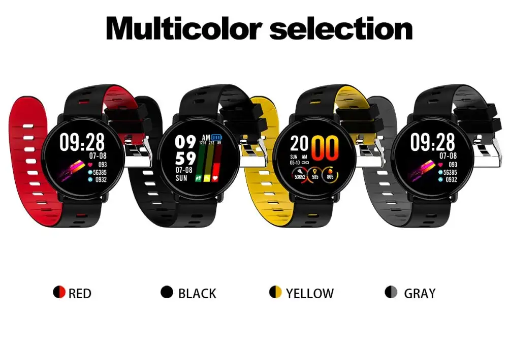 IPS Color Screen Fitness tracker Heart rate monitor Sports smartwatch