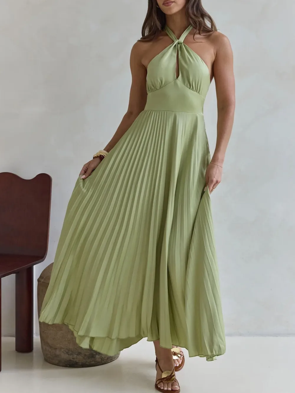Drape Pleated Dress